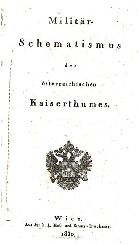 Militär-Schematismus des österreichischen Kaisertums