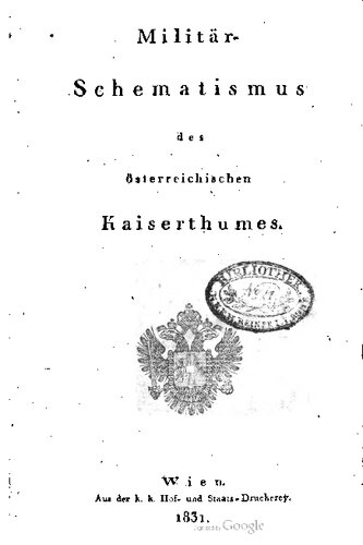 Militär-Schematismus des österreichischen Kaisertums
