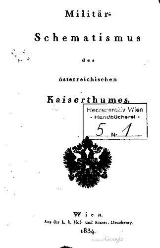 Militär-Schematismus des österreichischen Kaisertums
