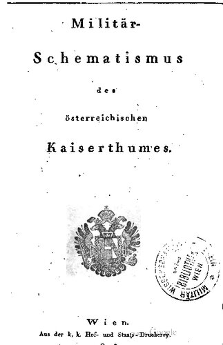 Militär-Schematismus des österreichischen Kaisertums