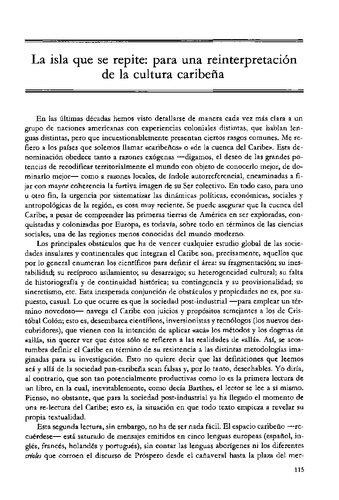La isla que se repite: para una reinterpretación de la cultura caribeña