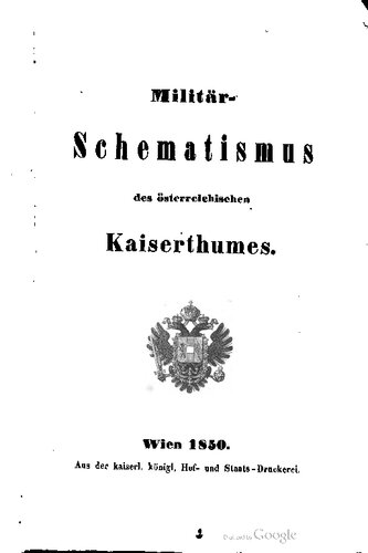 Militär-Schematismus des österreichischen Kaisertums