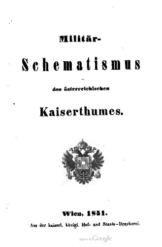 Militär-Schematismus des österreichischen Kaisertums