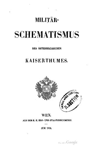 Militär-Schematismus des österreichischen Kaisertums