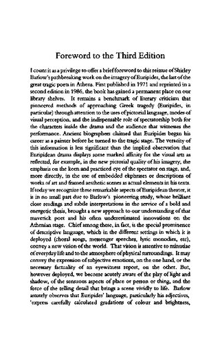 Imagery of Euripides: A Study in the Dramatic Use of Pictorial Language