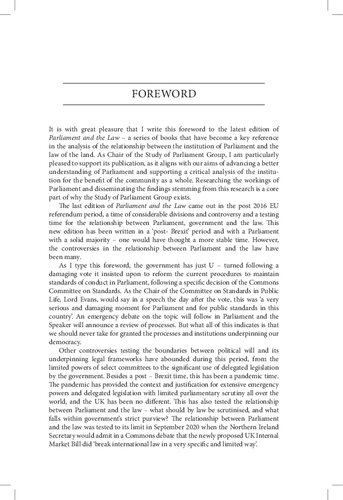 Parliament and the Law