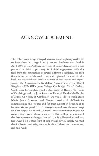 Intercultural Exchange in Southeast Asia: History and Society in the Early Modern World