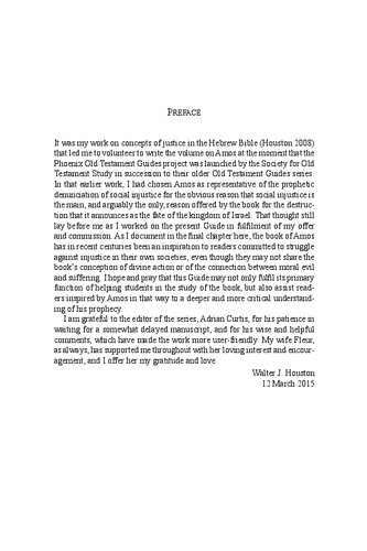 AMOS: An Introduction and Study Guide Justice and Violence