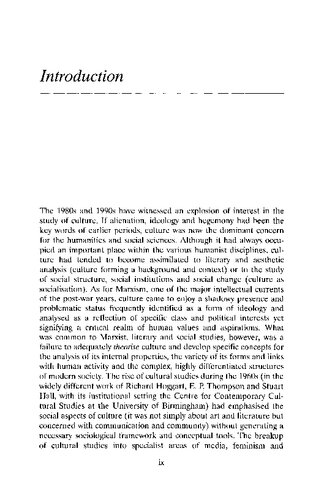 Cultural Theory and the Problem of Modernity