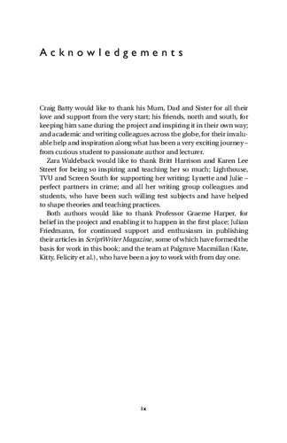 Writing for the Screen: Creative and Critical Approaches