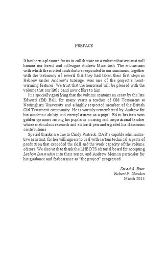 Leshon Limmudim: Essays on the Language and Literature of the Hebrew Bible in Honour of A. A. Macintosh