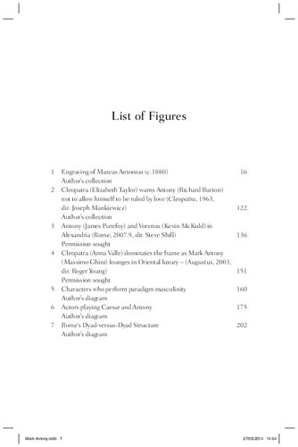 Mark Antony and Popular Culture: Masculinity and the Construction of an Icon