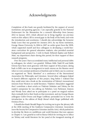 Transnational Tolstoy: Between the West and the World