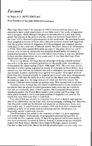 The Natural History of Cape Clear Island