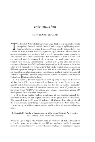 National Developments in the Intersection of IPR and Competition Law: From Maglite to Pirate Bay