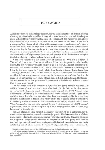 Australian Feminist Judgments: Righting and Rewriting Law