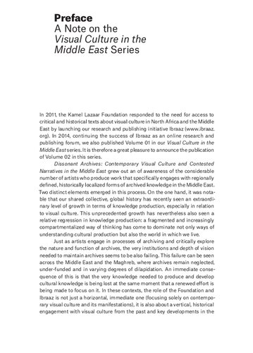 Dissonant Archives: Contemporary Visual Culture and Contested Narratives in the Middle East