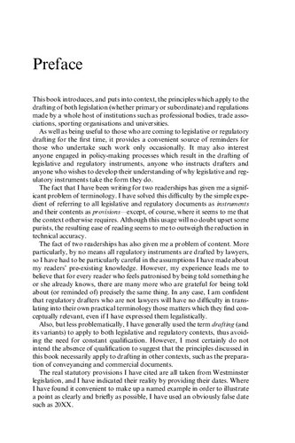 Principles of Legislative and Regulatory Drafting