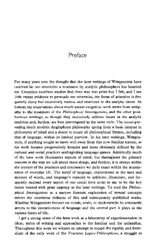 Wittgenstein and Gadamer: Towards a post-analytic philosophy of language