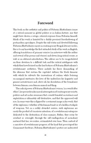 Nabarun Bhattacharya: Aesthetics and Politics in a World aft er Ethics