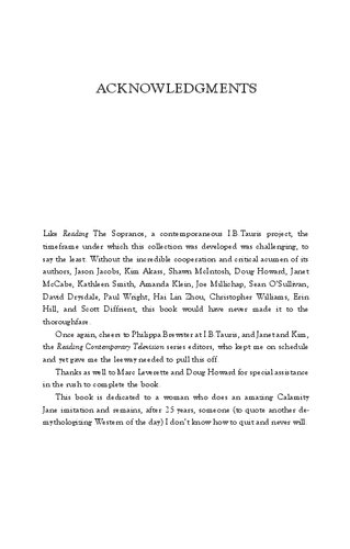 Reading Deadwood: A Western to Swear By