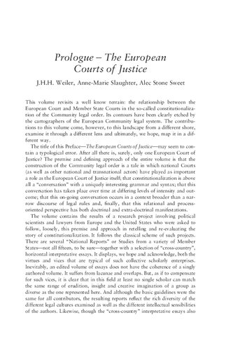 The European Court and National Courts: Doctrine and Jurisprudence: Legal Change in Its Social Context