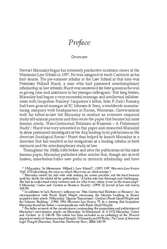 Revisiting the Contracts Scholarship of Stewart Macaulay: On the Empirical and the Lyrical