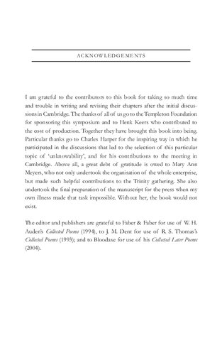 Knowing The Unknowable: Science and Religions on God and the Universe