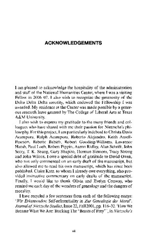 Nietzsche’s On the Genealogy of Morals: A Reader’s Guide