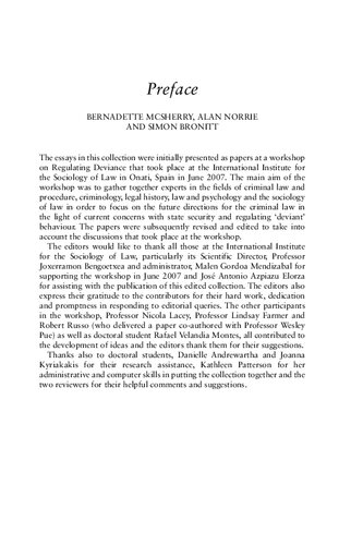 Regulating Deviance: The Redirection of Criminalisation and the Futures of Criminal Law