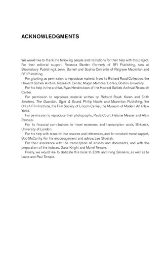 Decades Never Start on Time: A Richard Roud Anthology