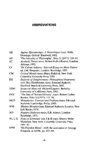 Adorno: A Guide for the Perplexed