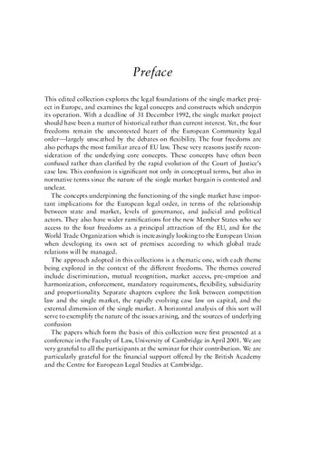 The Law of the Single European Market: Unpacking the Premises