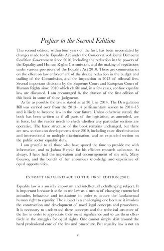 Equality: The Legal Framework Second Edition