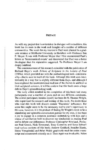 Paul and his Story: (Re)Interpreting the Exodus Tradition