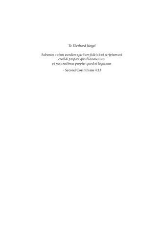 Indicative of Grace – Imperative of Freedom: Essays in Honour of Eberhard Jüngel in his 80th Year