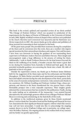 The Change of Position Defence