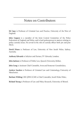 Regulating Policing: The Police and Criminal Evidence Act 1984: Past, Present and Future