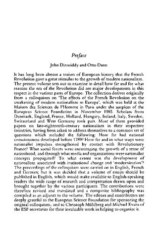 Nationalism in the Age of the French Revolution