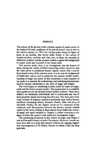 Human Agents of Cosmic Power: Hellenistic Judaism and the Synoptic Tradition