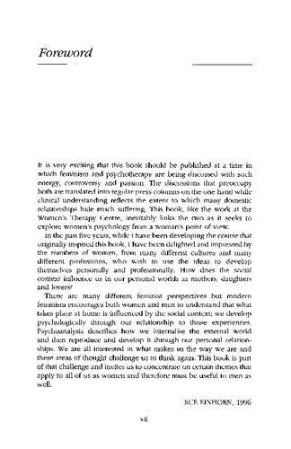 Psychotherapy with Women: Feminist Perspectives