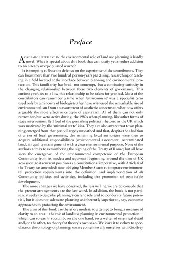 Planning and Environmental Protection