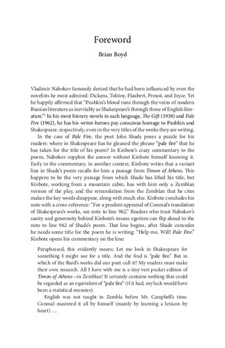 Nabokov’s Shakespeare