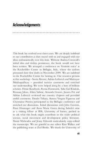 Voicing Demands: Feminist Activism in Transitional Contexts