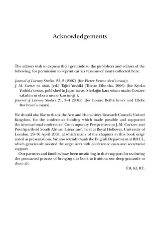 J. M. Coetzee in Context and Theory