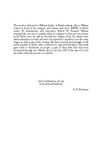 A Free City in the Balkans: Reconstructing a Divided Society in Bosnia