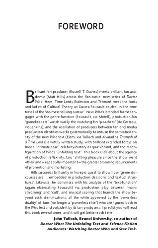 Triumph of a Time Lord: Regenerating Doctor Who in the Twenty-First Century