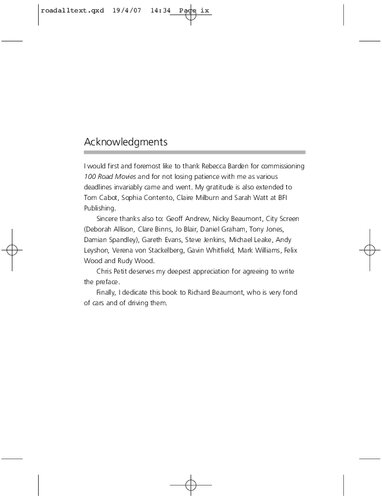 100 Road Movies: BFI Screen Guides