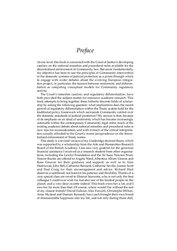 National Remedies Before the Court of Justice: Issues of Harmonisation and Differentiation