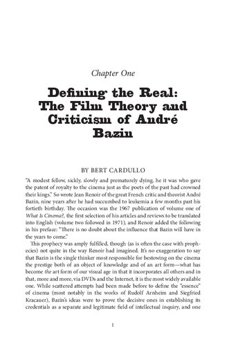 André Bazin and Italian Neorealism